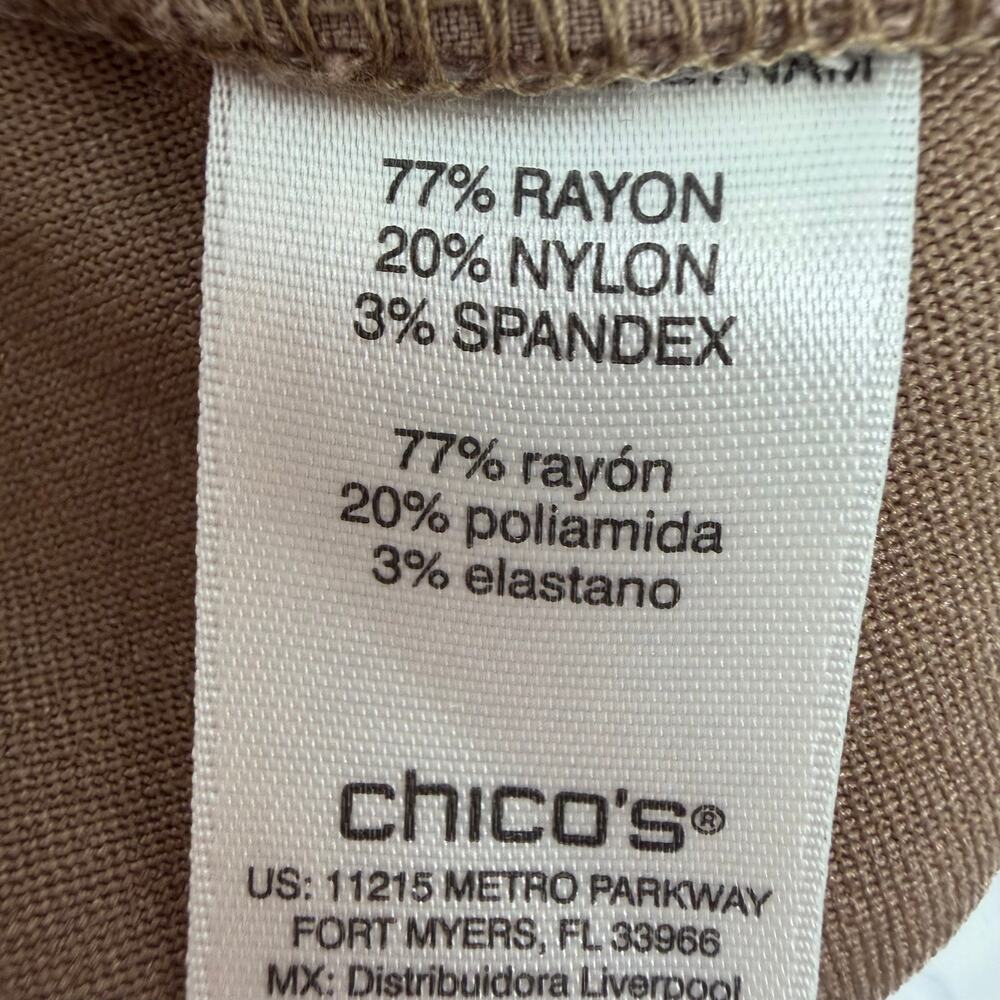 Chico’s Brown Josie Perfect Stretch Slim Leg Pull On Pants (2/12) - Picture 6 of 6